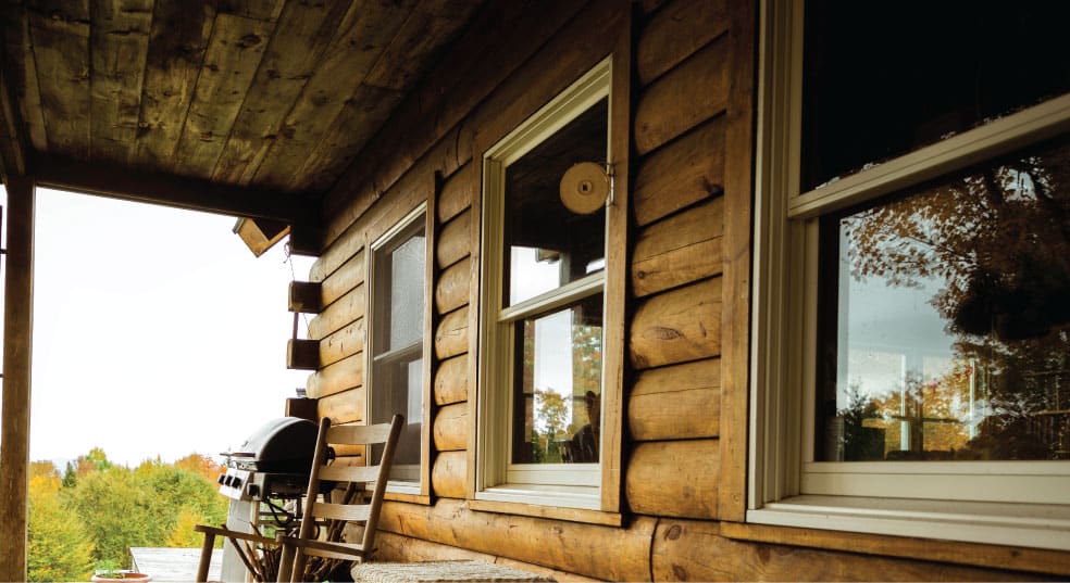 Image-Service-Block1 Exterior Windows on Montana Log Cabin